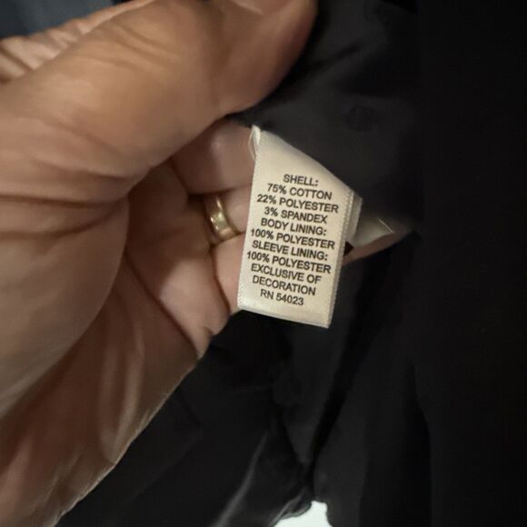 Banana Republic Blue Lined Button Stretch Blazer Jacket | Sz 12 Petit - Picture 7 of 11